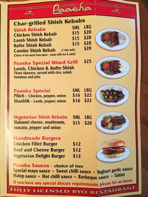 Menu photo 1 Paasha Turkish kitchen & Takeaway Nelson, NSN Menu photo 1 Paasha Turkish kitchen & Takeaway Nelson, NSN