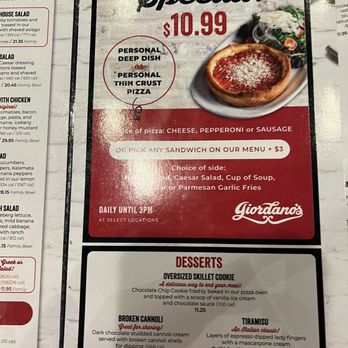 Giordano's - Lunch menu - Pizza Near Me - Washington, DC, District of Columbia