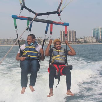 Long Beach Parasail - Taking off! - Parasailing Near Me - Long Beach, California