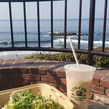 Urth Caffe - Avocado toast and Ice cold coffee with a beautiful view - Coffee & Tea Near Me - Laguna Beach, California