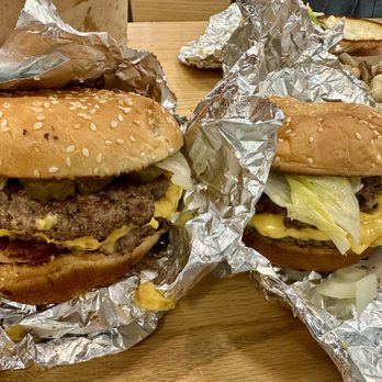 Five Guys - My Tio's first time to try Five Guys burger - Burgers Near Me - Round Rock, Texas