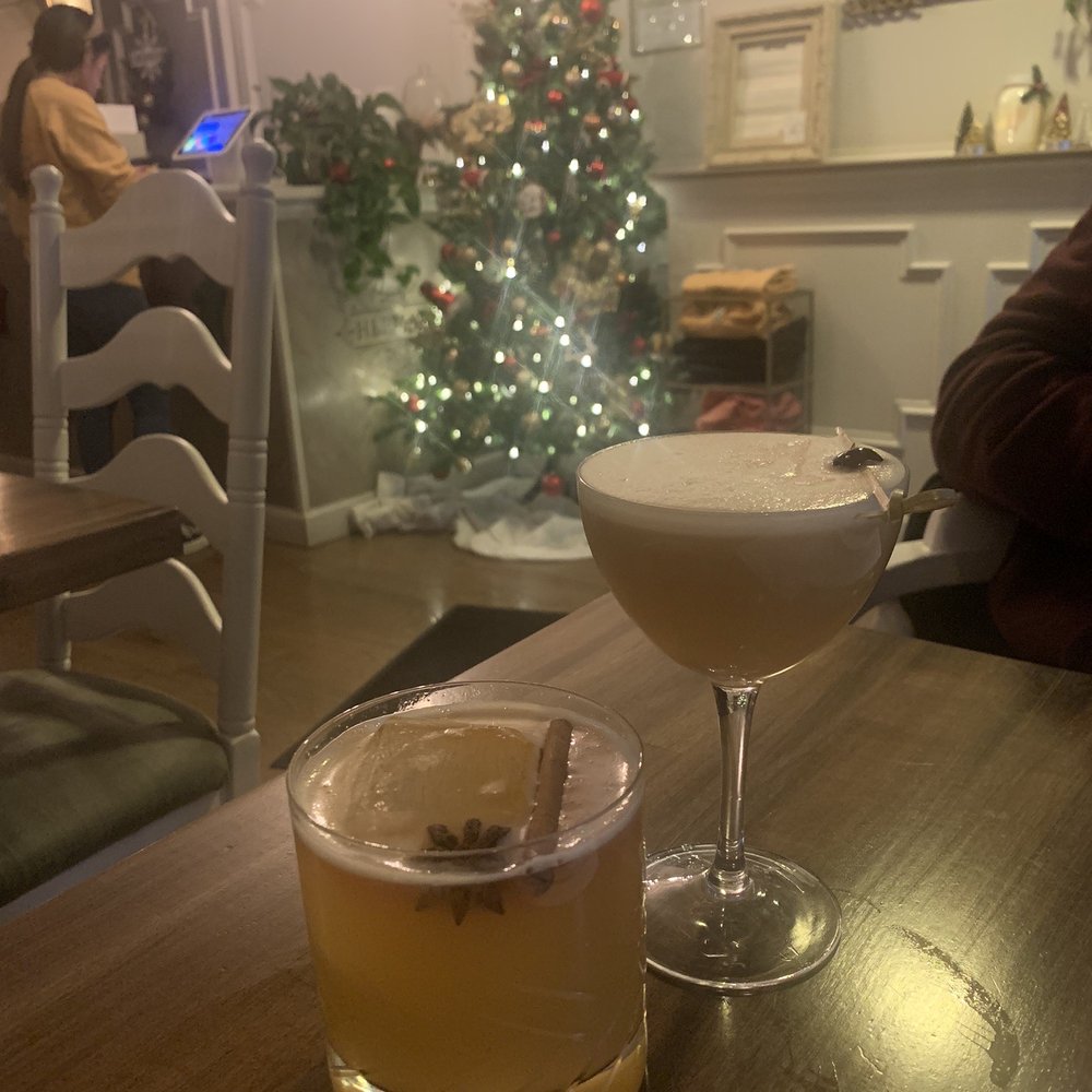 Hermanas Kitchen and Cocktails - The holiday drinks were delicious. From left: The Nutty or Nice and Rum Pum Pum Punch - Cocktail Bars Near Me - Lindenhurst, New York Hermanas Kitchen and Cocktails - The holiday drinks were delicious. From left: The Nutty or Nice and Rum Pum Pum Punch - Cocktail Bars Near Me - Lindenhurst, New York