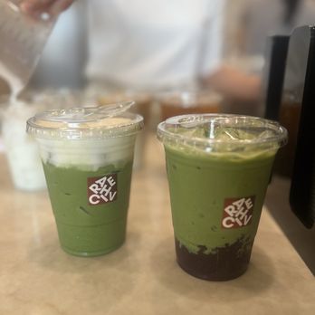 Arc Coffee - Cream foam matcha + blueberry matcha - Coffee & Tea Near Me - Buena Park, California