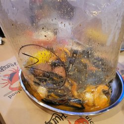 Hungry Crab Tampa Juicy Seafood & Bar - Tampa - 1 lb. Black Mussels 1 lb. Shrimp No Head Corn on the Cob Potatoes. Create your own