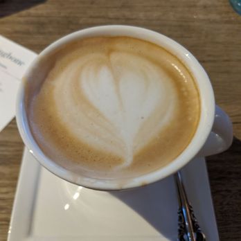 Herringbone Waikiki - Cappuccino with dessert. - Seafood Near Me - Honolulu, Hawaii