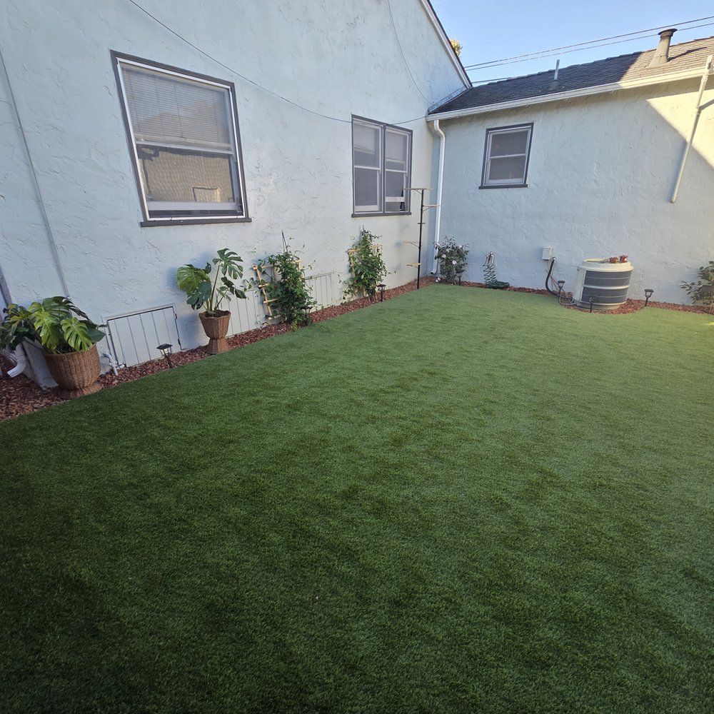 Turf World - The turf & rocks & plants Jasons and his team put in - second main view - Artificial Turf Near Me - San Leandro, California Turf World - The turf & rocks & plants Jasons and his team put in - second main view - Artificial Turf Near Me - San Leandro, California