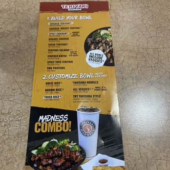 Teriyaki Madness - The menu for Teriyaki Madness. A cool new restaurant I just found in South Reno near the movie theatre. - Japanese Near Me - Reno, Nevada