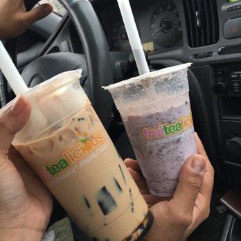 Fruitealicious Bubble Tea & Smoothies - Trifecta & oreo taro - Bubble Tea Near Me - Fort Worth, Texas
