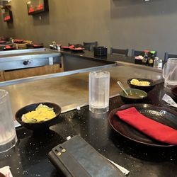 Yoko Japanese Kitchen - Getting ready for our Hibachi experience
