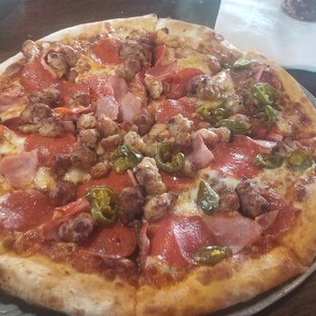 Rotolo's Pizzeria - The Meat Feast, with added Jalapenos. - Italian Near Me - Walker, Louisiana Rotolo's Pizzeria - The Meat Feast, with added Jalapenos. - Italian Near Me - Walker, Louisiana