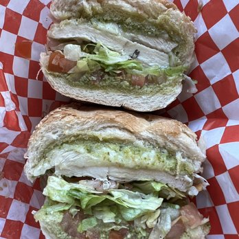 Tony's Deli - Chicken Pesto Sub on a Italian roll toasted. Very good! - Sandwiches Near Me - Burbank, California