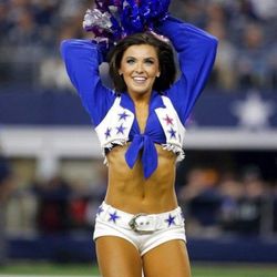 Bronzed Babes - One of the DC Cheerleaders we have the pleasure of bronzing!