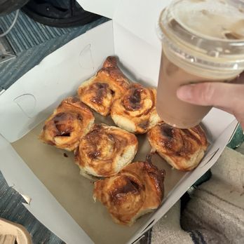 Bovine Bakery - Morning Buns & Large Iced Mocha w/oat milk. - Bakeries Near Me - Point Reyes Station, California