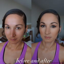 Pink Diamonds Beaute Lounge - Before and after of a bridesmaid