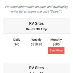 Fort Willcox RV Park - Regular rate on their website is $45. Passport America members should expect to pay $22.50.