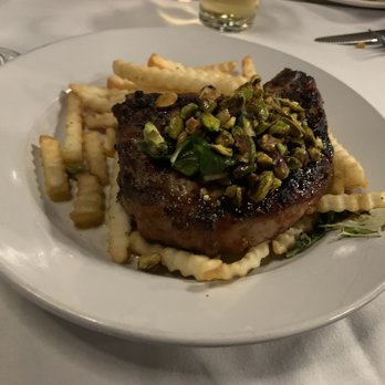 Club Soda - Pork Chop with fries - Steakhouses Near Me - Fort Wayne, Indiana