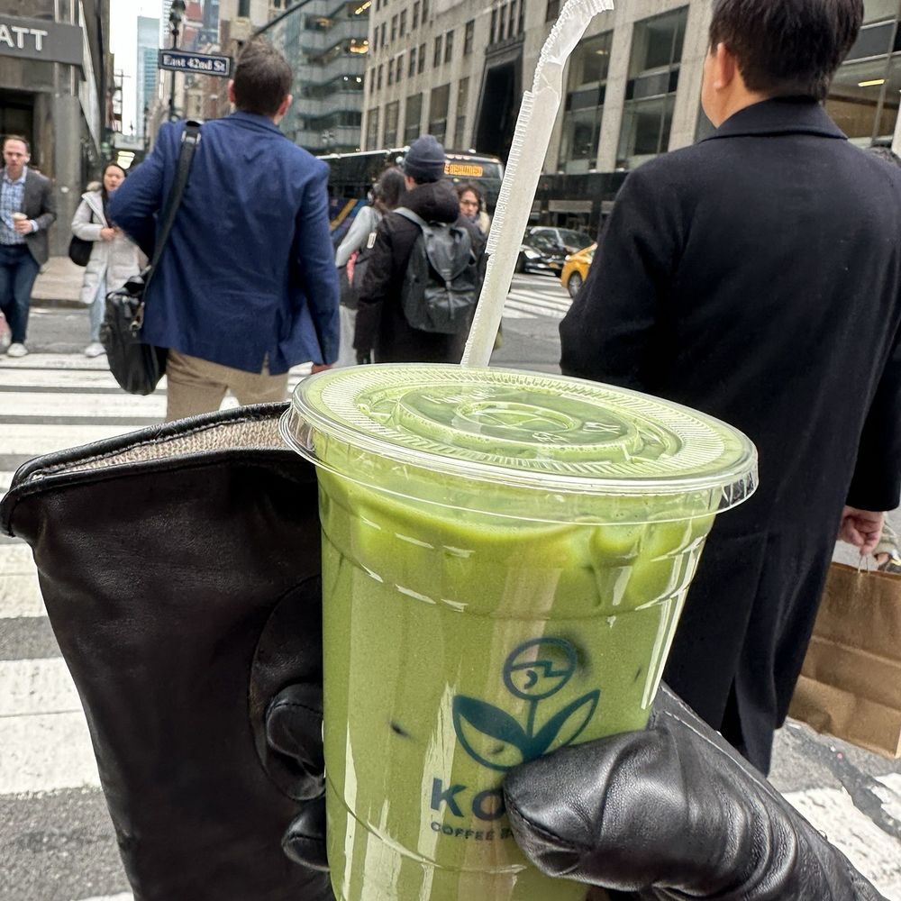 Iced matcha with oat milk Iced matcha with oat milk