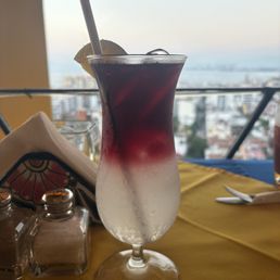 Sangria and view of Bahia Banderas