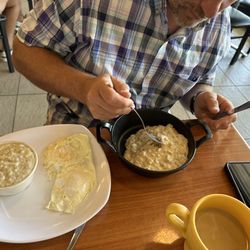 Eternal Sunshine Cafe - Biscuits & Gravy with Truffle Grits