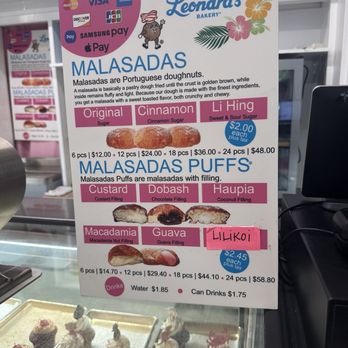 Leonard's Bakery - Menu! - Bakeries Near Me - Honolulu, Hawaii
