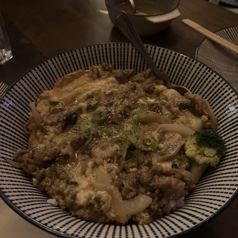 Izakaya Shinya - 13. Gyudon (Beef Over Rice) Miso Soup - Ramen Near Me - Chicago, Illinois
