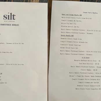 Silt Wine Company - Food menu - Wine Tasting Room Near Me - Clarksburg, California Silt Wine Company - Food menu - Wine Tasting Room Near Me - Clarksburg, California