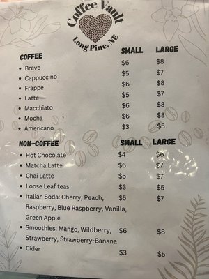 Menu photo 1 Coffee Vault Long Pine, NE Menu photo 1 Coffee Vault Long Pine, NE