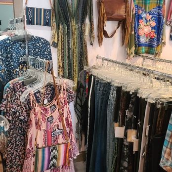 Unique Boutique - Dress rack full of longer dress styles (left), and our amazing denim and leggings on the right rack! - Jewelry Near Me - Willits, California Unique Boutique - Dress rack full of longer dress styles (left), and our amazing denim and leggings on the right rack! - Jewelry Near Me - Willits, California