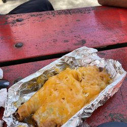 The Summit Drive-In - Corn burritos with green sauce