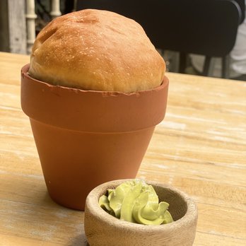 Terrain Cafe - Bread in a pot w/matcha butter-so yummy! - New American Near Me - Westport, Connecticut Terrain Cafe - Bread in a pot w/matcha butter-so yummy! - New American Near Me - Westport, Connecticut
