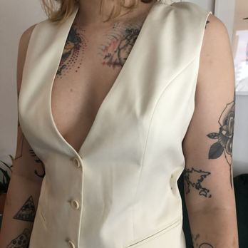 The Tailory New York - After third fitting, vest still fitting poorly enough to expose breasts - Men's Clothing Near Me - New York, New York The Tailory New York - After third fitting, vest still fitting poorly enough to expose breasts - Men's Clothing Near Me - New York, New York