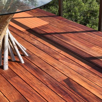 OC Deck & Patio - Hardwood, fire-rated surface. It's gorgeous. (That's a yoga mat in the background. Not my thing, but the daughter loves it.) - Decks & Railing Near Me - San Clemente, California OC Deck & Patio - Hardwood, fire-rated surface. It's gorgeous. (That's a yoga mat in the background. Not my thing, but the daughter loves it.) - Decks & Railing Near Me - San Clemente, California