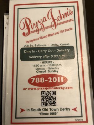 Menu photo 2 Pizza John's Derby, KS