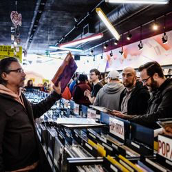 Down In The Valley - Vinyl Record shoppers at Down In The Valley