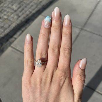 Inspire Nail Bar - Gel X with ombré pink and white, white chrome, and nail design - Nail Salons Near Me - Washington, DC, District of Columbia Inspire Nail Bar - Gel X with ombré pink and white, white chrome, and nail design - Nail Salons Near Me - Washington, DC, District of Columbia