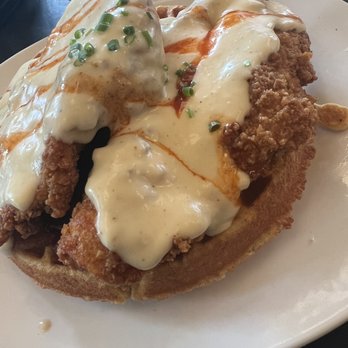 Mom's Kitchen & Bar - -Chicken and Bacon Waffle - Bars Near Me - Astoria, New York Mom's Kitchen & Bar - -Chicken and Bacon Waffle - Bars Near Me - Astoria, New York