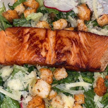 Tout Suite - Caesar Salad w added salmon - Cafes Near Me - Houston, Texas Tout Suite - Caesar Salad w added salmon - Cafes Near Me - Houston, Texas