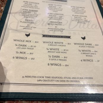 Jerk Villa Bar And Grill - Picture of the menu and what I thought my total was... - Caribbean Near Me - Chicago, Illinois Jerk Villa Bar And Grill - Picture of the menu and what I thought my total was... - Caribbean Near Me - Chicago, Illinois
