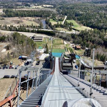 Olympic Ski Jumping Complex - Looking down the ski jump! - Stadiums & Arenas Near Me - Lake Placid, New York Olympic Ski Jumping Complex - Looking down the ski jump! - Stadiums & Arenas Near Me - Lake Placid, New York