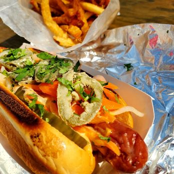 Frank Gourmet Hot Dogs - Frank's Banh Mi hot dog - Hot Dogs Near Me - Buffalo, New York Frank Gourmet Hot Dogs - Frank's Banh Mi hot dog - Hot Dogs Near Me - Buffalo, New York