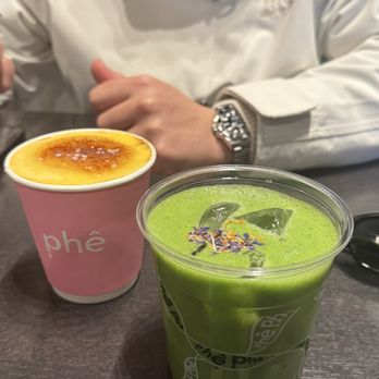 Phe - Phe creme brulee (seasonal) & earl grey matcha - Coffee & Tea Near Me - Seattle, Washington Phe - Phe creme brulee (seasonal) & earl grey matcha - Coffee & Tea Near Me - Seattle, Washington