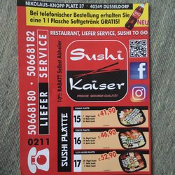 Sushi Kaiser - Super Sushiauswahl, schnelle Lieferung. Kann man nicht meckern!