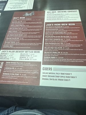 Menu photo 4 Jacks Sports Grill Springdale, UT