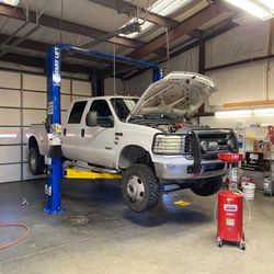 Community Auto & Truck Repair - Pickup truck in our repair bay at Community Auto & Truck Repair in Cortez, Colorado.