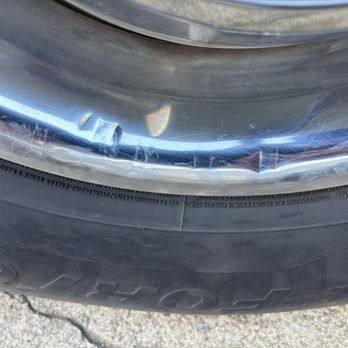 Mavis Tires & Brakes - Hammer marks from reinstalling the beauty rings. Lack of care or even concern. Check out the next pic - Tires Near Me - Anniston, Alabama Mavis Tires & Brakes - Hammer marks from reinstalling the beauty rings. Lack of care or even concern. Check out the next pic - Tires Near Me - Anniston, Alabama