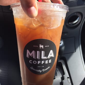 Mila Coffee - Cold brew with a splash of almond milk. So good!! - Coffee & Tea Near Me - San Antonio, Texas