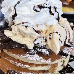 Brownstone Pancake Factory - Brownie Sundae Pancakes
