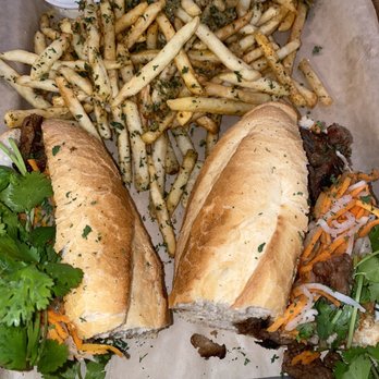 Nguyen's Kitchen - Bulgogi Short Rib Steak Sandwich + Cajun Garlic Fries - Vietnamese Near Me - South Gate, California Nguyen's Kitchen - Bulgogi Short Rib Steak Sandwich + Cajun Garlic Fries - Vietnamese Near Me - South Gate, California