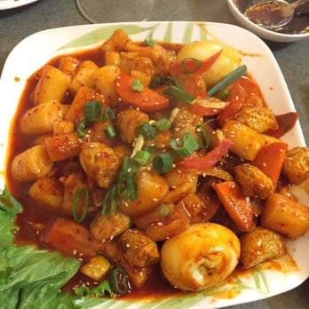 Jong Ga House - Tteokbokki, with egg, noodle, and fish cake! - Korean Near Me - Oakland, California