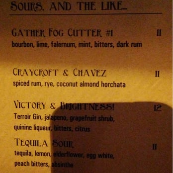Gather - Cocktail menu - New American Near Me - Berkeley, California Gather - Cocktail menu - New American Near Me - Berkeley, California